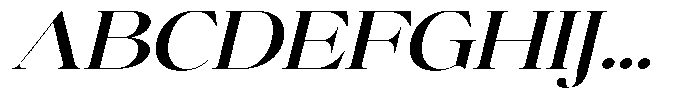 Brillane Serif  Brillane Italic Medium Expanded Font UPPERCASE