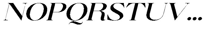 Brillane Serif  Brillane Italic Medium Expanded Font UPPERCASE