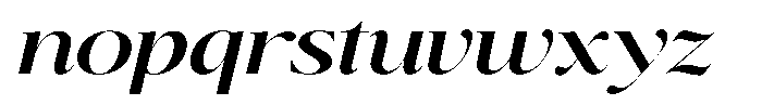 Brillane Serif  Brillane Italic Medium Expanded Font LOWERCASE