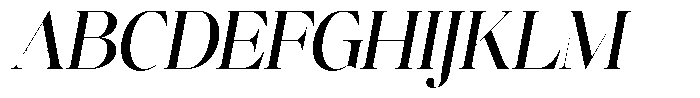 Brillane Serif  Brillane Italic Medium Semi Condensed Font UPPERCASE