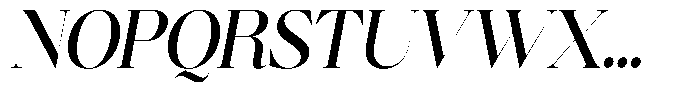 Brillane Serif  Brillane Italic Medium Semi Condensed Font UPPERCASE