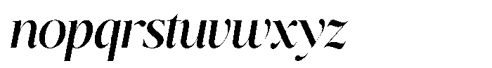 Brillane Serif  Brillane Italic Medium Semi Condensed Font LOWERCASE