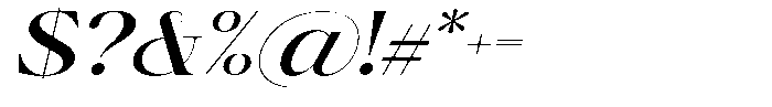 Brillane Serif  Brillane Italic Medium Semi Expanded Font OTHER CHARS