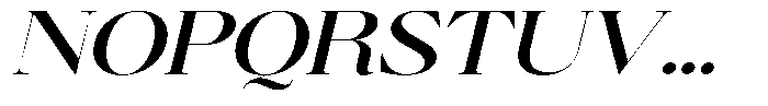 Brillane Serif  Brillane Italic Medium Semi Expanded Font UPPERCASE