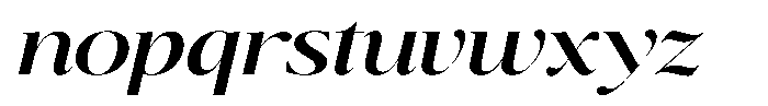 Brillane Serif  Brillane Italic Medium Semi Expanded Font LOWERCASE