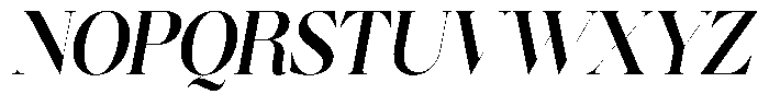 Brillane Serif  Brillane Italic Semi Bold Condensed Font UPPERCASE