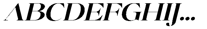 Brillane Serif  Brillane Italic Semi Bold Expanded Font UPPERCASE