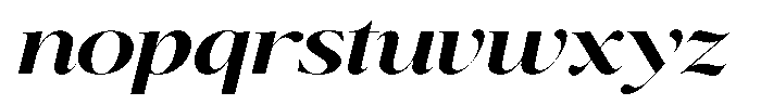 Brillane Serif  Brillane Italic Semi Bold Expanded Font LOWERCASE