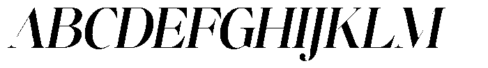 Brillane Serif  Brillane Italic Semi Bold Semi Condensed Font UPPERCASE
