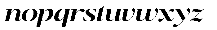 Brillane Serif  Brillane Italic Semi Bold Semi Expanded Font LOWERCASE