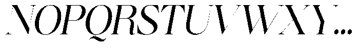 Brillane Serif  Brillane Italic Semi Condensed Font UPPERCASE