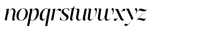 Brillane Serif  Brillane Italic Semi Condensed Font LOWERCASE
