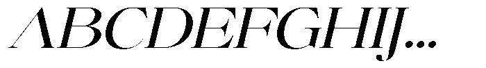 Brillane Serif  Brillane Italic Semi Expanded Font UPPERCASE