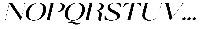 Brillane Serif  Brillane Italic Semi Expanded Font UPPERCASE