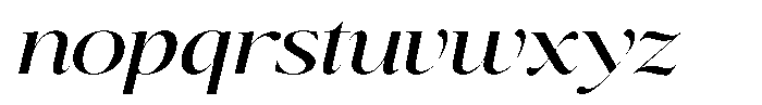 Brillane Serif  Brillane Italic Semi Expanded Font LOWERCASE