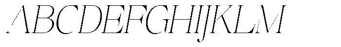 Brillane Serif  Brillane Italic Thin Condensed Font UPPERCASE