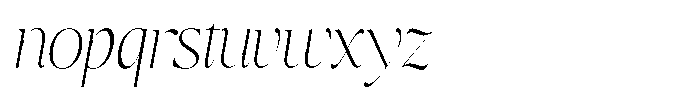 Brillane Serif  Brillane Italic Thin Condensed Font LOWERCASE