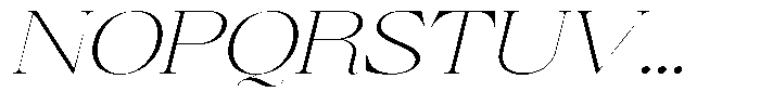 Brillane Serif  Brillane Italic Thin Expanded Font UPPERCASE