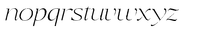 Brillane Serif  Brillane Italic Thin Expanded Font LOWERCASE
