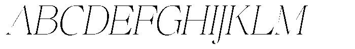 Brillane Serif  Brillane Italic Thin Semi Condensed Font UPPERCASE