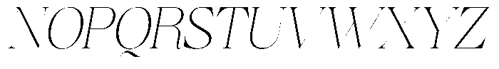 Brillane Serif  Brillane Italic Thin Semi Condensed Font UPPERCASE