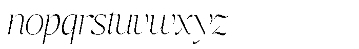 Brillane Serif  Brillane Italic Thin Semi Condensed Font LOWERCASE
