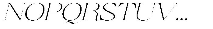 Brillane Serif  Brillane Italic Thin Semi Expanded Font UPPERCASE