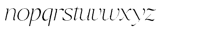 Brillane Serif  Brillane Italic Thin Font LOWERCASE
