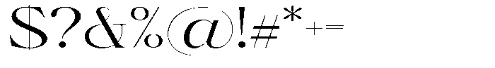 Brillane Serif  Brillane Light Expanded Font OTHER CHARS