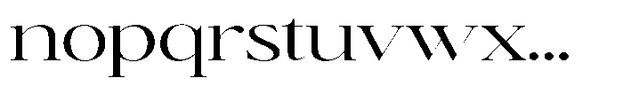 Brillane Serif  Brillane Light Expanded Font LOWERCASE