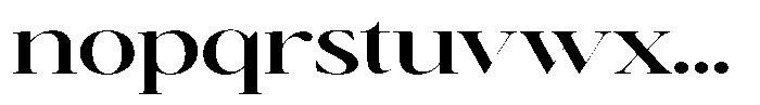 Brillane Serif  Brillane Medium Expanded Font LOWERCASE