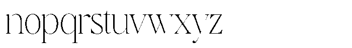 Brillane Serif  Brillane Thin Condensed Font LOWERCASE