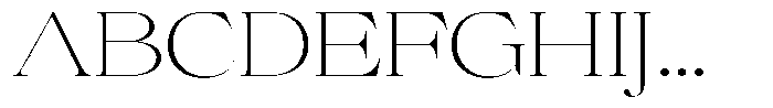 Brillane Serif  Brillane Thin Expanded Font UPPERCASE