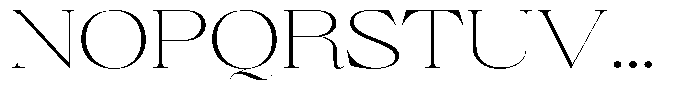 Brillane Serif  Brillane Thin Expanded Font UPPERCASE