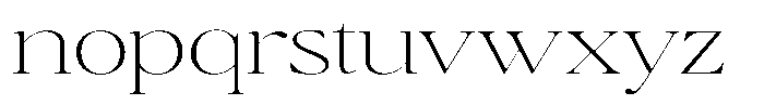 Brillane Serif  Brillane Thin Expanded Font LOWERCASE