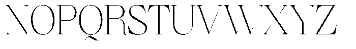 Brillane Serif  Brillane Thin Semi Condensed Font UPPERCASE
