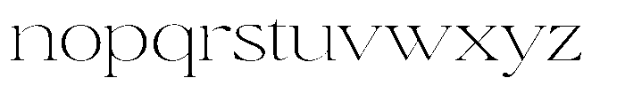 Brillane Serif  Brillane Thin Semi Expanded Font LOWERCASE