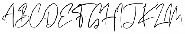 Brilliant Signature Regular Font UPPERCASE