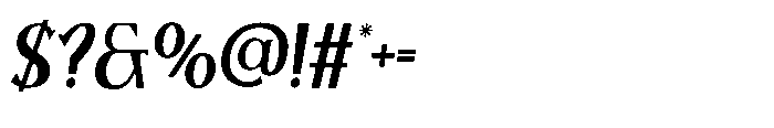 Brilune Italic Font OTHER CHARS