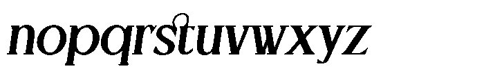 Brilune Italic Font LOWERCASE