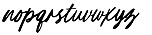 Bring of Hope Brush Font LOWERCASE