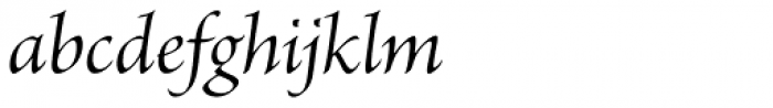 Brioso Pro SubHead Italic Font LOWERCASE