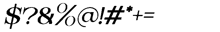 Briska Italic Font OTHER CHARS