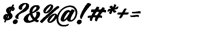 Brisket Script Bold Italic Font OTHER CHARS