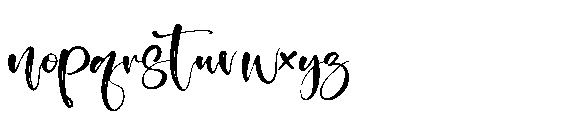 Bristleon Font LOWERCASE