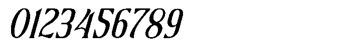 Bristonic Slanted Font OTHER CHARS
