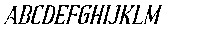 Bristonic Slanted Font UPPERCASE