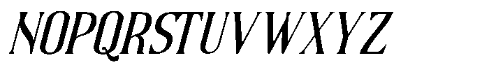 Bristonic Slanted Font UPPERCASE