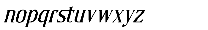 Bristonic Slanted Font LOWERCASE