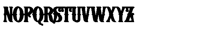Briswood Extrude Font LOWERCASE